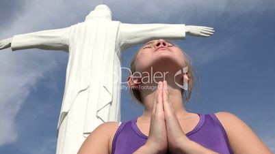 Religious Woman Saying Prayer
