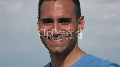 Smiling Young Hispanic Man