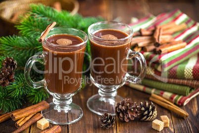 Christmas cocoa drink