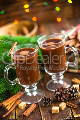 Christmas cocoa drink