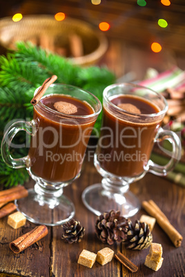 Christmas cocoa drink