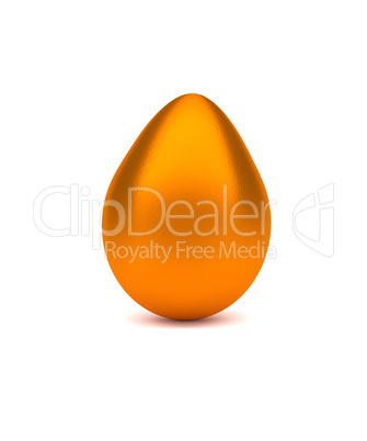 Golden egg on white