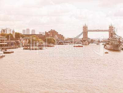 River Thames in London vintage River Thames in London vintage