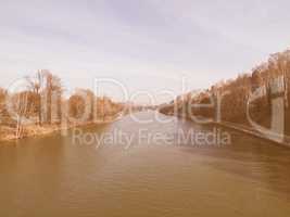 River Po, Turin, Italy vintage