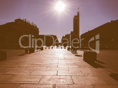 Piazza Castello Turin vintage