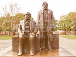 Marx-Engels Forum statue vintage
