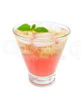 Lemonade with rhubarb and mint