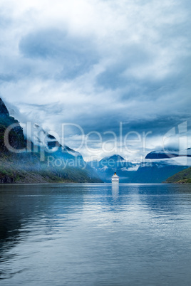 Cruise Liners On Hardanger fjorden