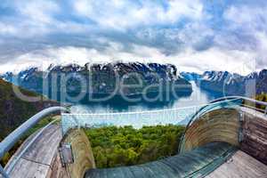 Stegastein Lookout Beautiful Nature Norway.