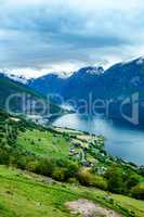 Beautiful Nature Norway Stegastein Lookout.