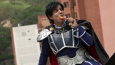 Cosplay Prince Eating Lollipop