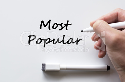 Most popular written on whiteboard