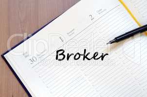 Broker write on notebook