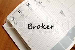 Broker write on notebook