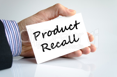 Product recall text concept