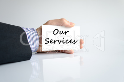 Our services text concept