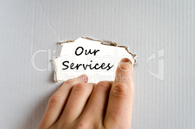 Our services text concept