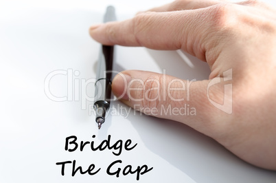 Bridge the gap text concept
