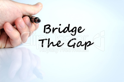 Bridge the gap text concept