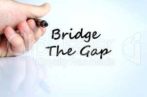 Bridge the gap text concept