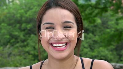 Beautiful Young Woman Laughing