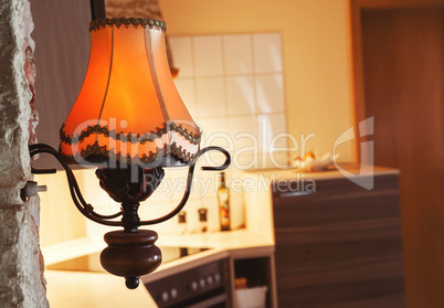 lamp on a kitchen