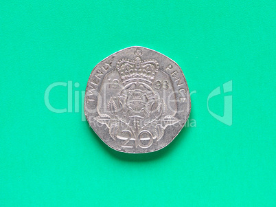 GBP Pound coin - 20 Pence