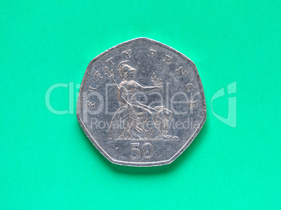 GBP Pound coin - 50 Pence