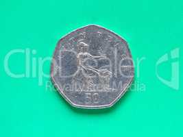 GBP Pound coin - 50 Pence