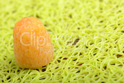 Fresh sweet raspberries close up