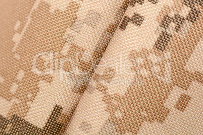 Close up of military uniform fabric.