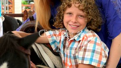 Boy Posing With Pony