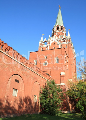 Kremlin tower on sky background