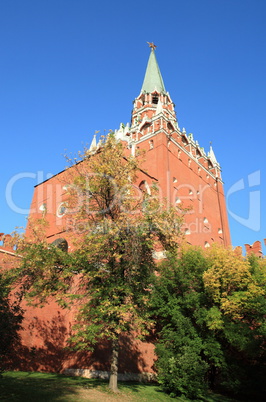 Kremlin tower on sky background