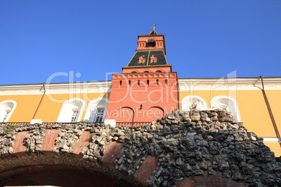 Kremlin tower on sky background