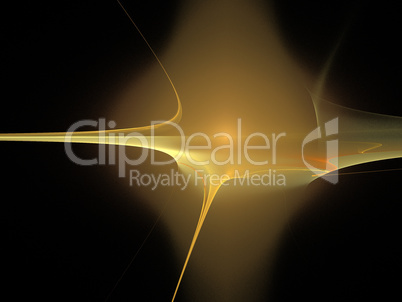 image of one Digital Fractal on Black Color