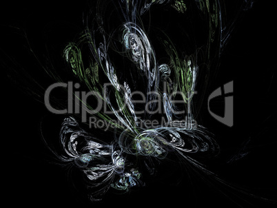 image of one Digital Fractal on Black Color