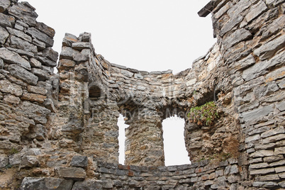 Detail of ruins of the ancient fortress