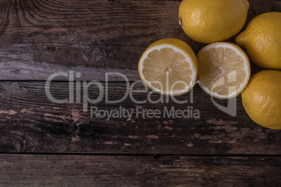 Food background . Fresh lemons