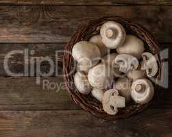 fresh raw mushrooms