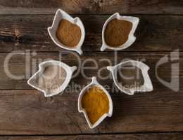 herbs on the wooden table