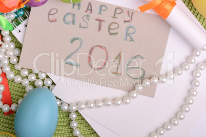 Easter background with Easter eggs