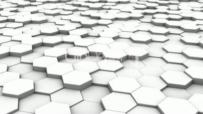 Background Formed From Moving Honeycombs