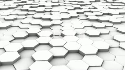 Background Formed From Moving Honeycombs