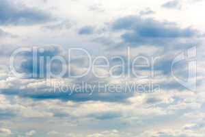 Fantastic soft white clouds against blue sky