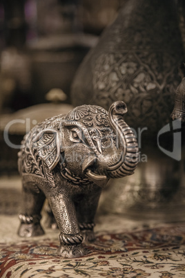 Elephant figurine made of metal
