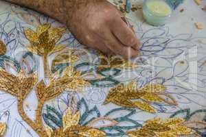 Master make artistic mosaics. Mosaic in Jordan