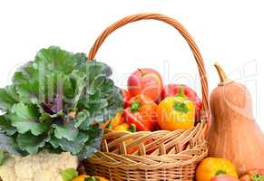 Fruits and vegetables in basket