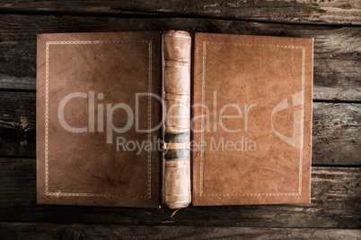 old book on wood background