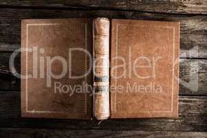 old book on wood background